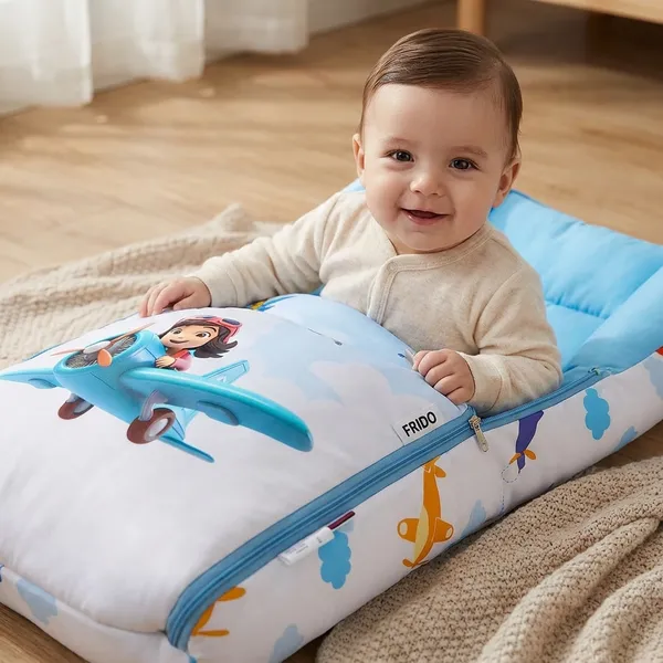 Blue_Pure_Cotton_Breathable_Sleeping_Bag_With_Smooth_Zipper_Carry_Nest_Bedding_For_Newborn_Baby