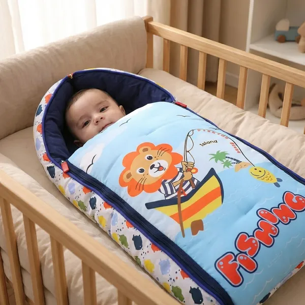 Blue_Pure_Cotton_Breathable_Sleeping_Bag_With_Smooth_Zipper_Carry_Nest_Bedding_For_Newborn_Baby