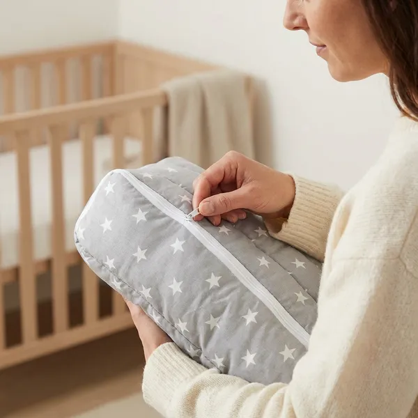 Grey_Pure_Cotton_Breathable_Sleeping_Bag_With_Smooth_Zipper_Carry_Nest_Bedding_For_Newborn_Baby