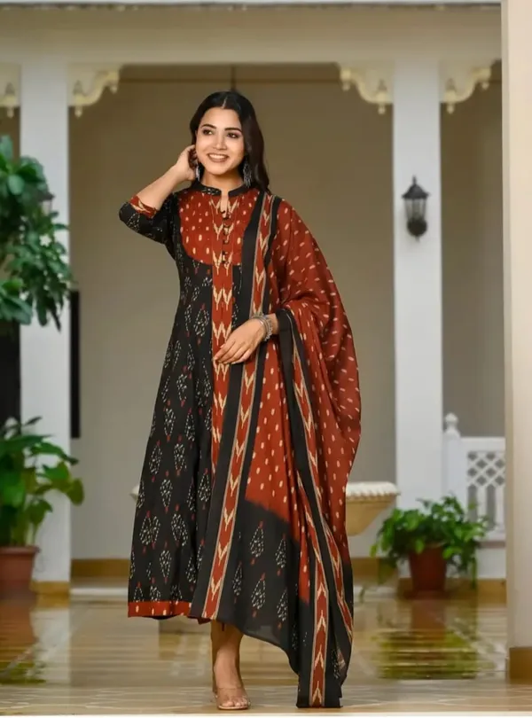 Maroon_Cotton_Premium_Anarkali_Suit_Set_For_Women