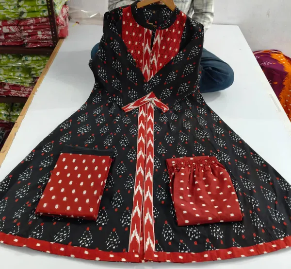 Maroon_Cotton_Premium_Anarkali_Suit_Set_For_Women