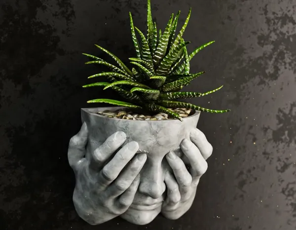 Woman_Wall_Flower_Pot_3