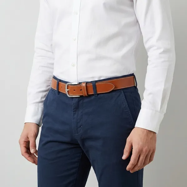 Tan_Brown_Genuine_Leather_Belt_For_Unisex