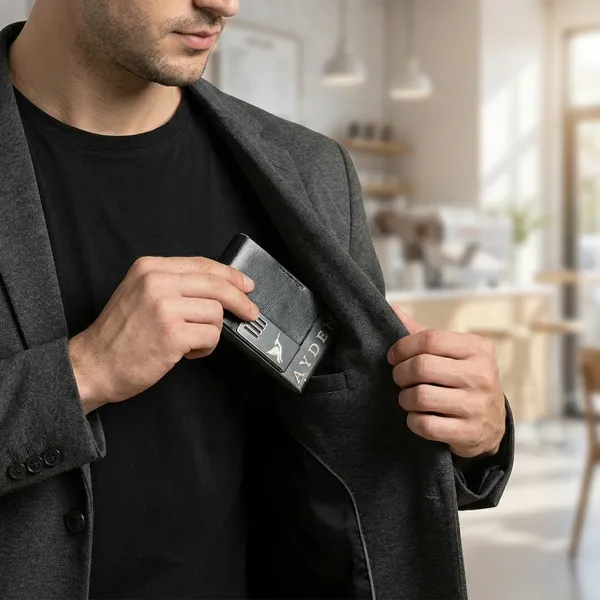 Black_With_Metallic_Grey_Base_Metal_Card_Holder_For_Unisex