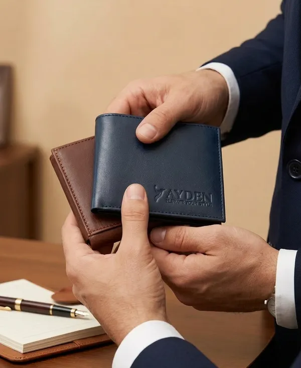 Black_And_Brown_Genuine_Leather_Wallet_For_Men_Set_Of_2