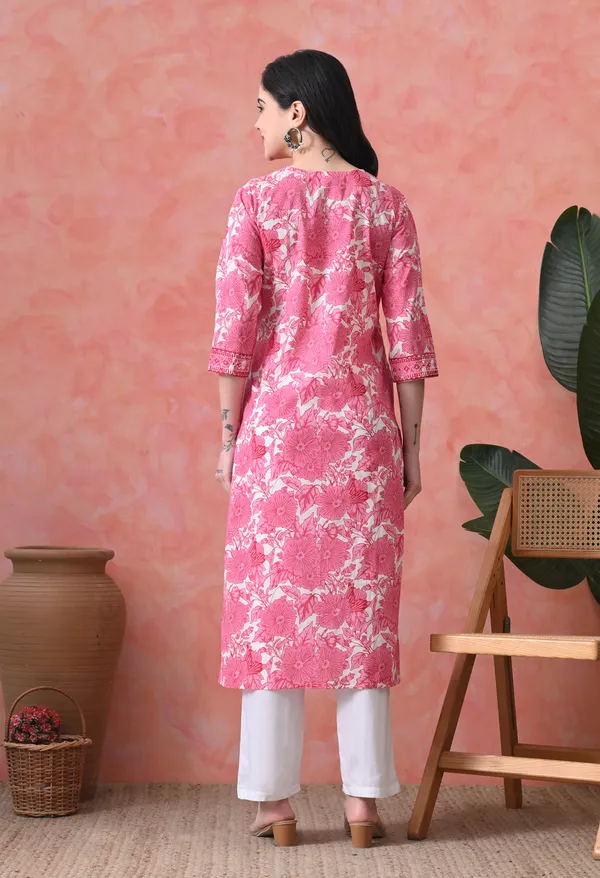 Pink_Cotton_Floral_Embroidered_Kurta_For_Women