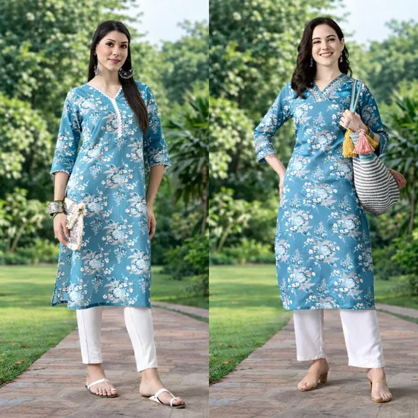 Sea_Green_Cotton_Floral_Embroidered_and_Printed_Kurta_For_Women