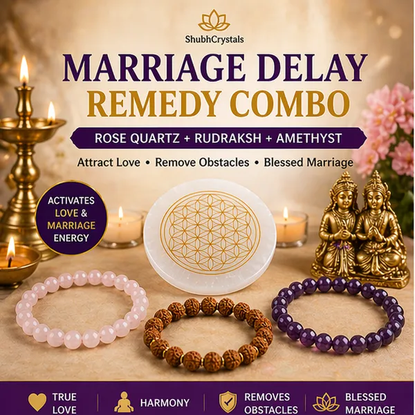 Marriage_Delay_Remedy_Combo_–_Love_&_Commitment_Activation_(Rose_Quartz_Bracelet_+_5_Mukhi_Rudraksh_Bracelet_+_Amethyst_Bracelet)