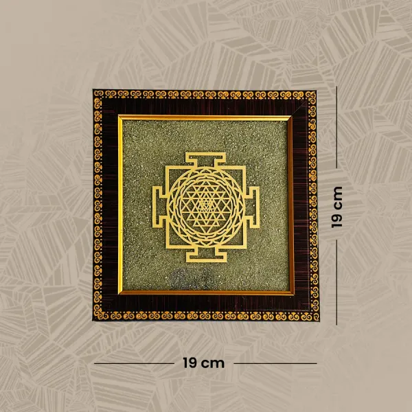7_Horses_On_Raw_Pyrite_Frame_With_Shree_Yantra_Pyrite_Frame_-_Career_And_Wealth_|_Pack_of_2
