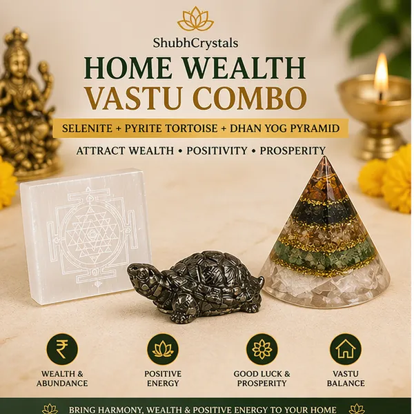 Home_Wealth_Vastu_Combo_–_Selenite_Plate_+_Pyrite_Tortoise_+_Dhan_Yog_Pyramid