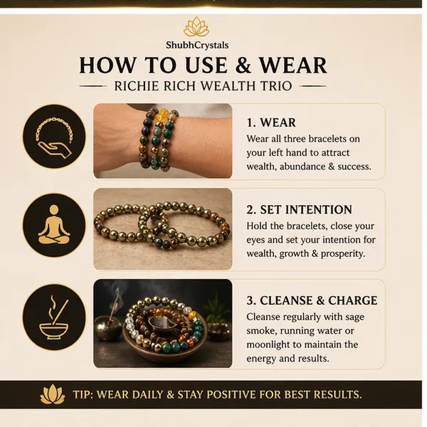 Richie_Rich_Wealth_Trio_–_Money_Maker_Bracelet_+_Raw_Pyrite_Bracelet_+_Dhan_Yog_Bracelet