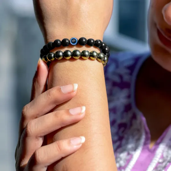 Richie_Rich_Combo_-_Pyrite_Bracelet_And_Evil_Eye_Bracelet_|_Money_And_Nazar_Protection_|_Black_And_Golden_Pack_of_2