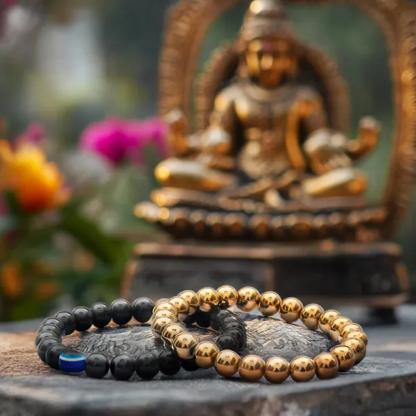 Richie_Rich_Combo_-_Pyrite_Bracelet_And_Evil_Eye_Bracelet_|_Money_And_Nazar_Protection_|_Black_And_Golden_Pack_of_2