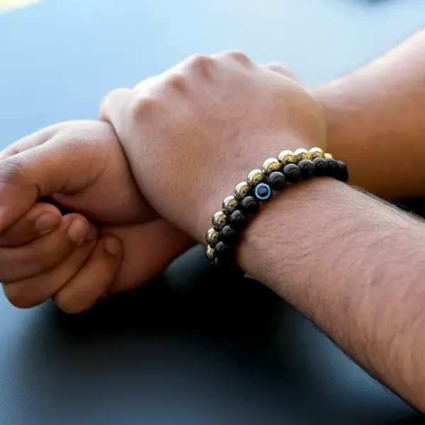 Richie_Rich_Combo_-_Pyrite_Bracelet_And_Evil_Eye_Bracelet_|_Money_And_Nazar_Protection_|_Black_And_Golden_Pack_of_2
