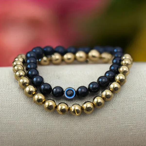 Richie_Rich_Combo_-_Pyrite_Bracelet_And_Evil_Eye_Bracelet_|_Money_And_Nazar_Protection_|_Black_And_Golden_Pack_of_2