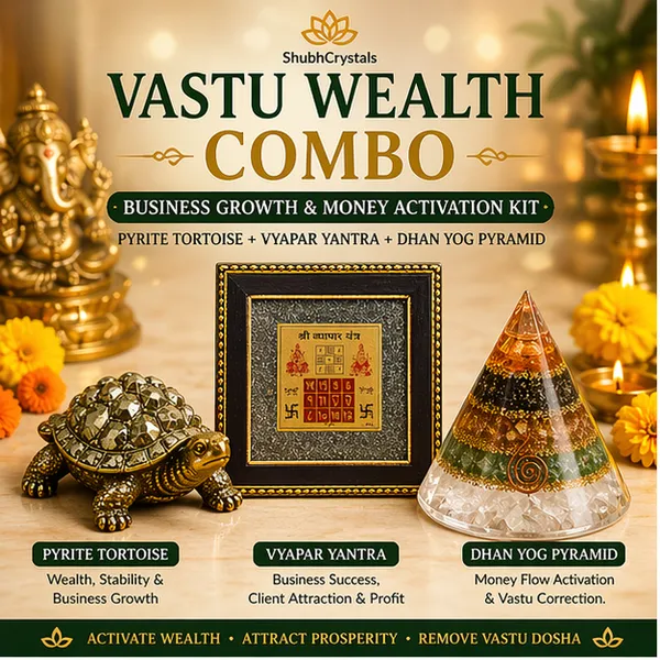 Vastu_Wealth_Combo_–_Business_Growth_&_Success_-_Vyapar_Vriddhi_Frame_+_Pyrite_Tortoise_+_Conical_Dhan_Pyramid