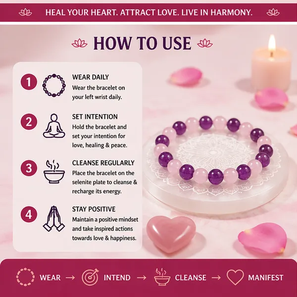 Love_Healing_Bracelet_+_FREE_Selenite_Plate_–_Emotional_Balance_&_Heart_Healing