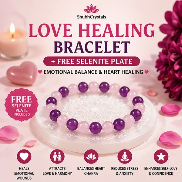 Love_Healing_Bracelet_+_FREE_Selenite_Plate_–_Emotional_Balance_&_Heart_Healing