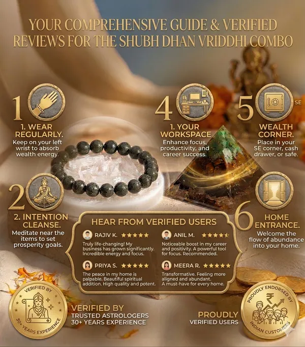 Shubh_Dhan_Vridhi_Combo_-_Raw_Pyrite_Bracelet_And_Dhan_Yog_Pyramid_And_Selenite_Plate_|_Multicolor_Pack_of_3
