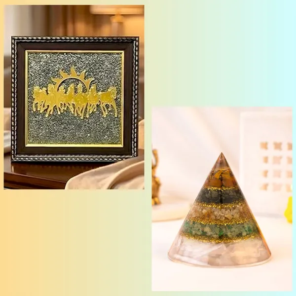 Shubh_7_Horses_Premium_Combo_-_7_Horses_Frame_And_Conical_Dhan_Yog_Pyramid_|_Multicolor_Pack_of_2