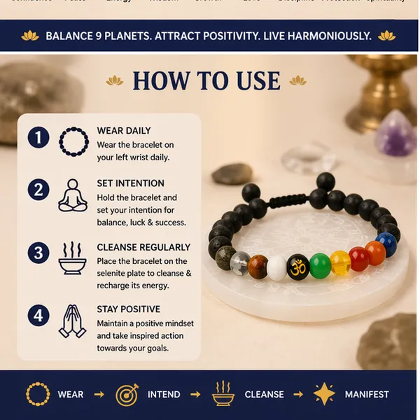 Navgrah_Bracelet_+_FREE_Selenite_Plate_–_9_Planet_Balance_&_Good_Luck