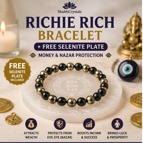 Richie_Rich_Bracelet_+_FREE_Selenite_Plate_–_Money_&_Nazar_Protection