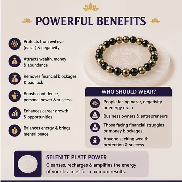 Richie_Rich_Bracelet_+_FREE_Selenite_Plate_–_Money_&_Nazar_Protection