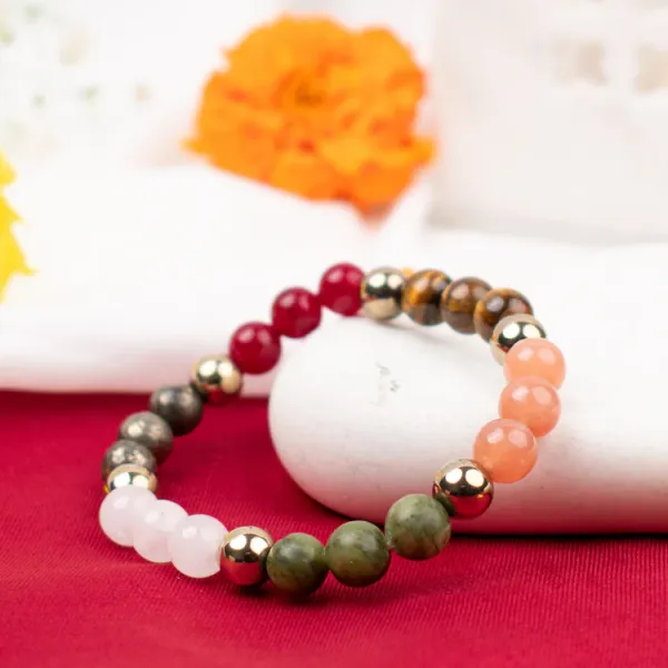 Dhan_Vridhi_Bracelet_With_Raw_Selenite_Plate_-_Continuous_Wealth_Energy_|_Multicolor_Pack_of_2