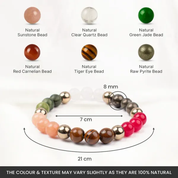 Dhan_Vridhi_Bracelet_With_Raw_Selenite_Plate_-_Continuous_Wealth_Energy_|_Multicolor_Pack_of_2