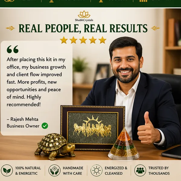 Business_Growth_Vastu_Kit_–_Attract_Clients_&_Success_-_7_Horses_Pyrite_Frame_+_Conical_Dhan_Pyramid_+_Pyrite_Tortoise