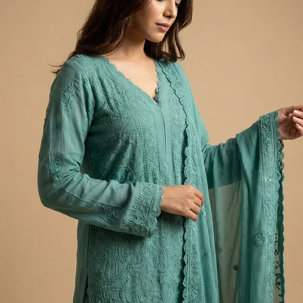 Teal_Green_Embroidered_Ethnic_Kurta_Set_With_Dupatta_For_Women