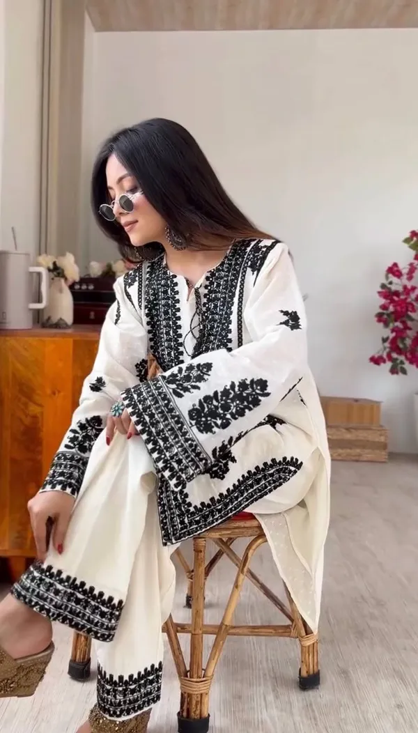 PRESENTING_NEW_DESIGNER_COLLECTION_IN_WHITE_RAYON_BUTTI_SILK_WITH_EMBROIDERED_CHAIN_STITCH_WORK_FOR_WOMEN