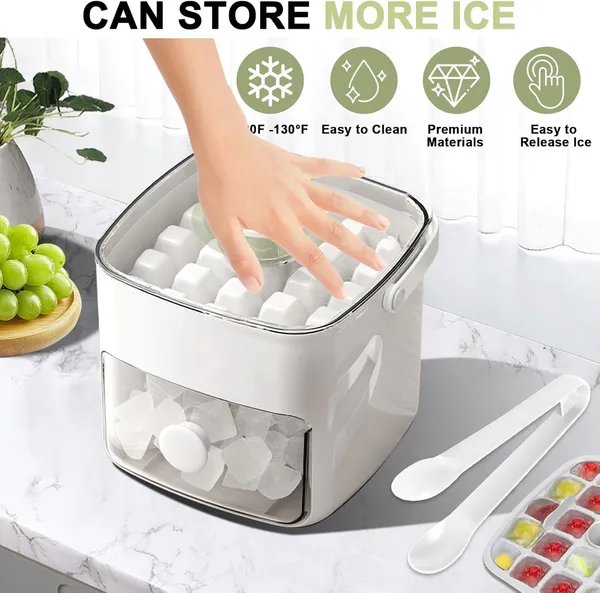 White_Double_Layer_Ice_Box_With_Lid