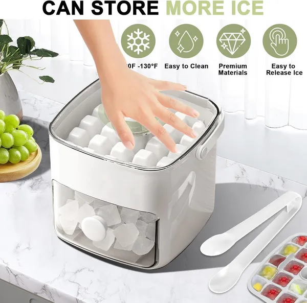 White_Double_Layer_Ice_Box_With_Lid