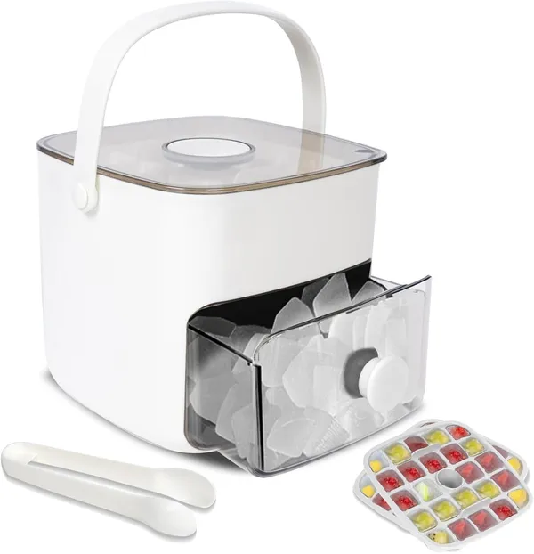 White_Double_Layer_Ice_Box_With_Lid