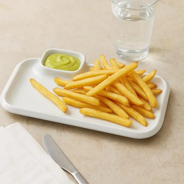 White_Ceramic_Snack_&_Dip_Serving_Set_-_12_Inch