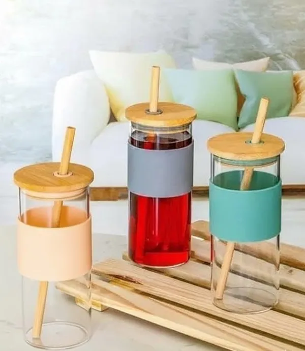 Multicolor_Glass_Sipper_With_Lid_Straw_400Ml