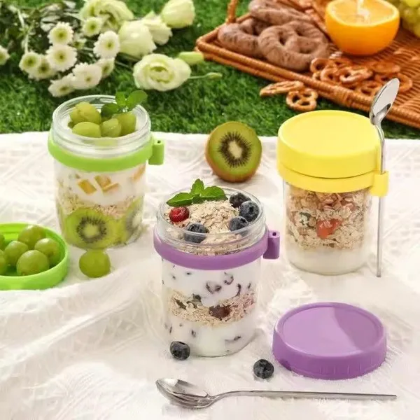 Multicolor_Glass_Jar_With_Spoon_440_Ml_Pack_Of_2