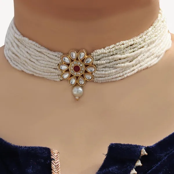 Red_Alloy_With_Artificial_Pearls_Premium_Choker_Necklace_For_Women
