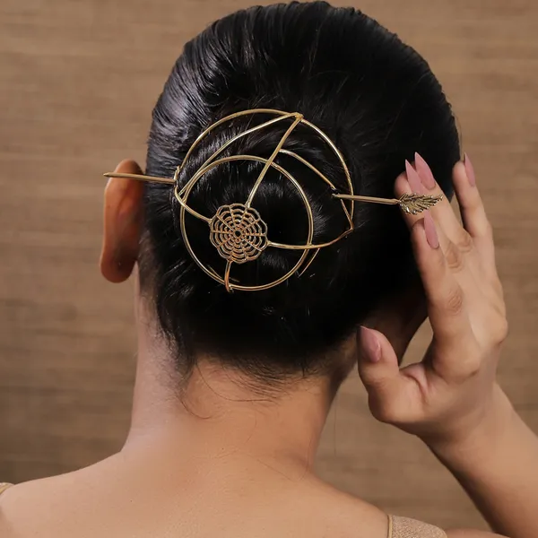 Gold_Brass_Premium_Hair_Bun_Accessory_For_Women
