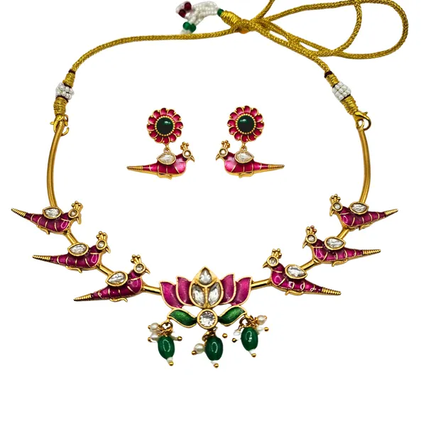 Red_Alloy_With_Artificial_Pearls_Premium_Hasli_Choker_For_Women