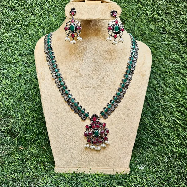 Green_Silver_Plated_Alloy_Premium_Necklace_For_Women