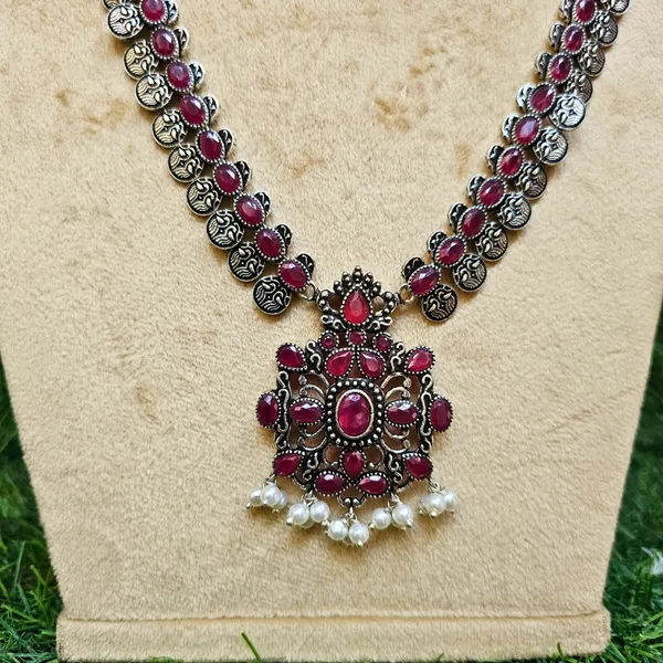 Green_Silver_Plated_Alloy_Premium_Necklace_For_Women
