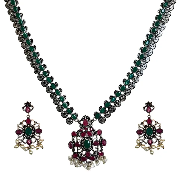 Green_Silver_Plated_Alloy_Premium_Necklace_For_Women