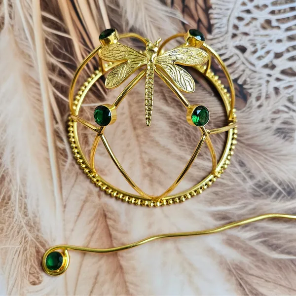 Emeraldgreen_Brass_Premium_Hair_Bun_Accessory_For_Women