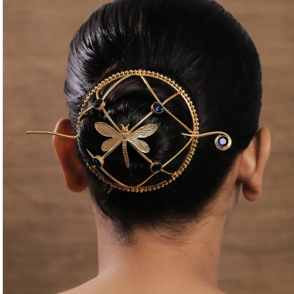 Royalblue_Brass_Premium_Hair_Bun_Accessory_For_Women