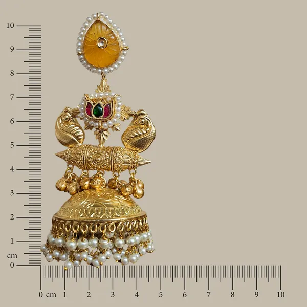 Gold_Alloy_With_Gold_Plating_Premium_Jhumka_Earrings_For_Women