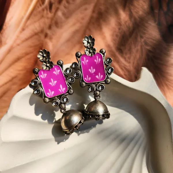 Red_Alloy_With_Gold_Plating_Premium_Jhumka_Earrings_For_Women