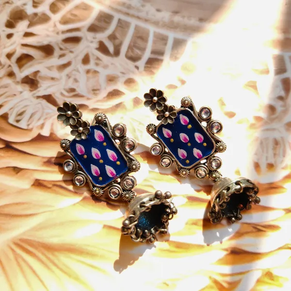 Blue_Alloy_With_Gold_Plating_Premium_Jhumka_Earrings_For_Women
