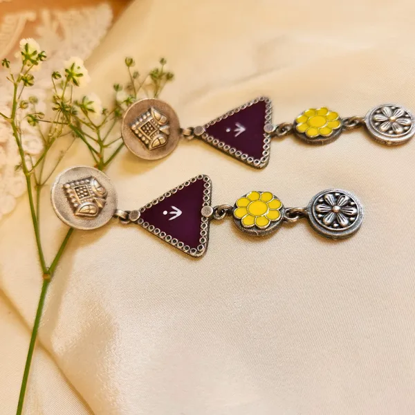Red_And_Yellow_German_Silver_Premium_Earrings_For_Women